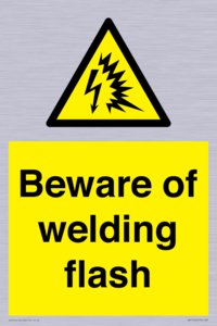 Beware of welding flash